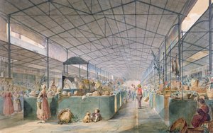 Vue du marché de la volaille à La Vallée, 1834 - Max Berthelin